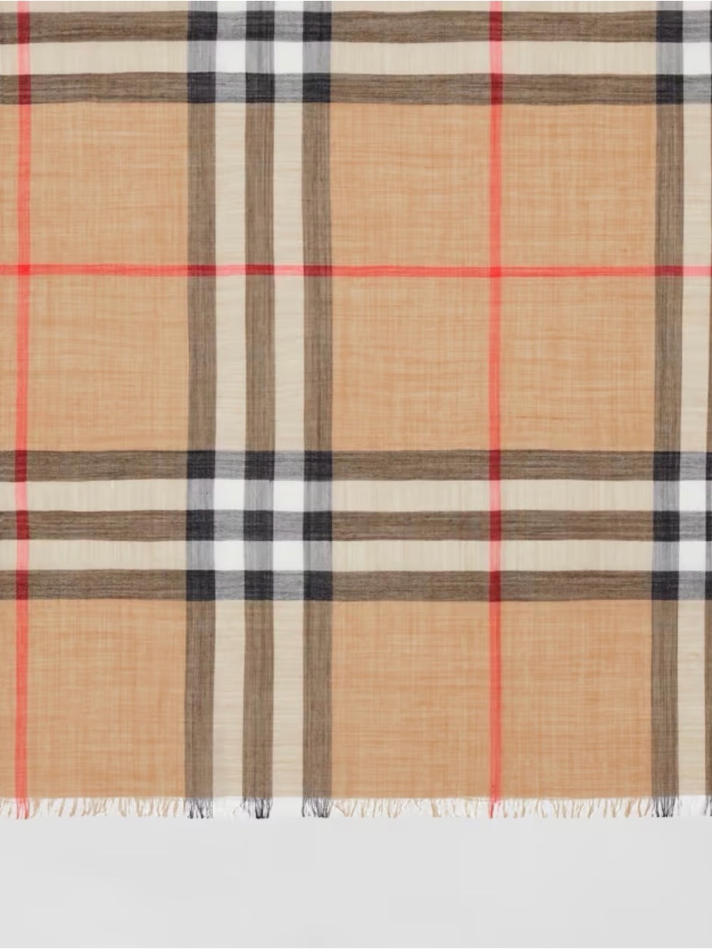 Burberry Beige, Black and Cream Classic Check Scarf - Picture 3 of 6